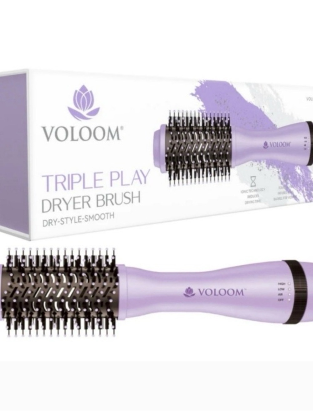 Triple Play Dryer Brush - Lavender